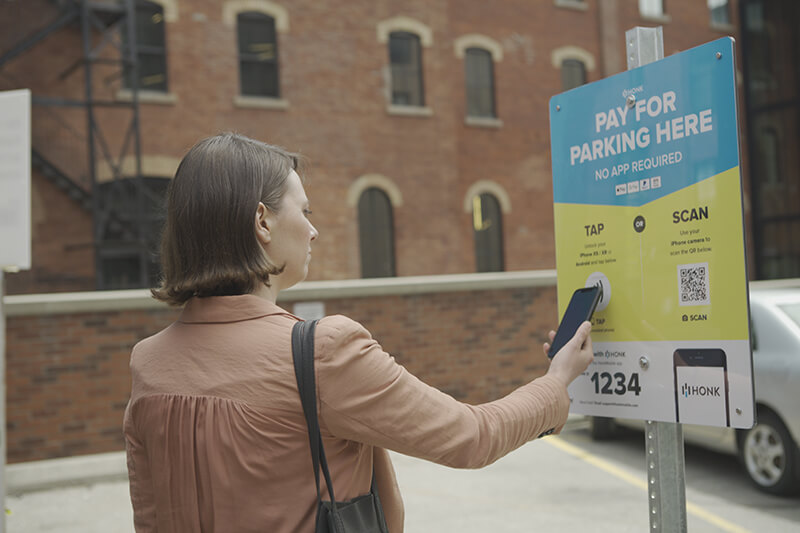 HONK is providing its contactless, cashless & app-less HonkTAP smart stations for free to owners and operators of parking lots across North America