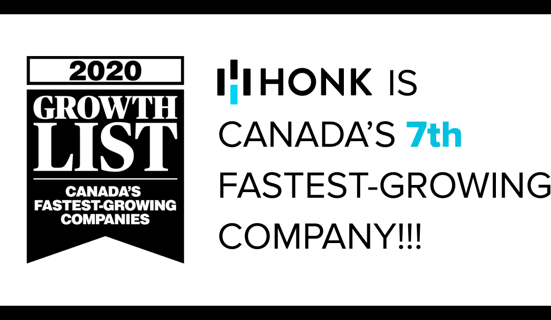 HONK Ranks 7th on Canadian Business’ 2020 Growth List of Canada’s Fastest-Growing Companies