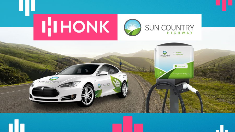 HONK and Sun Country Highway Partner to Create End-to-End Paid EV Charging Solution