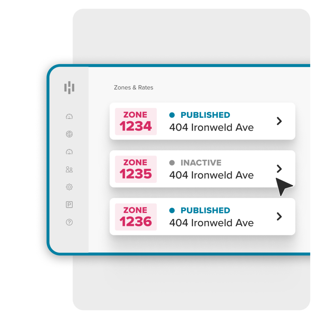 Control Center | Zone and Rates | HONK
